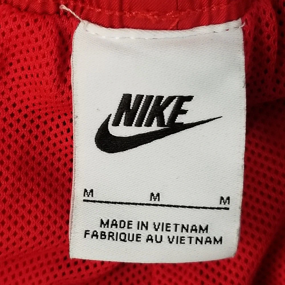 Nike Swim Shorts Mens M Red Trunk Athletic Woven Mesh Lined 5in Inseam AR2382